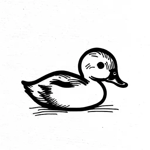 duckling tattoo design idea