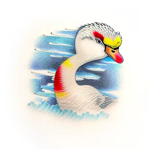 ugly duckling tattoo design idea