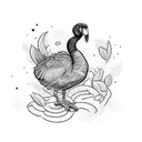 ugly duckling tattoo design idea