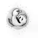 ugly duckling tattoo design idea