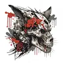 wolf skull tattoo design idea