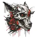 wolf skull tattoo design idea