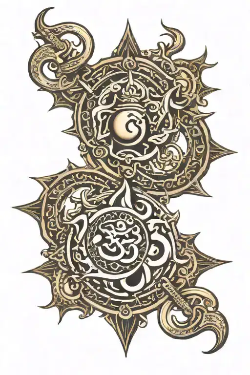 trishul Om and damru shiva tattoo tattoo design idea