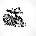 a crocodile tattoo design idea