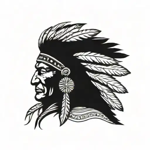 Indian chief tattoo design idea