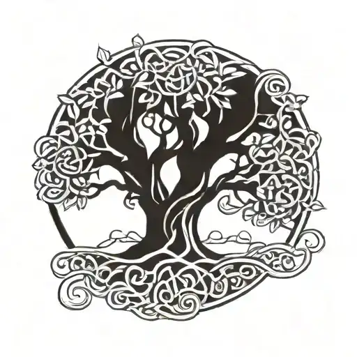 Celtic tree of life tattoo design idea