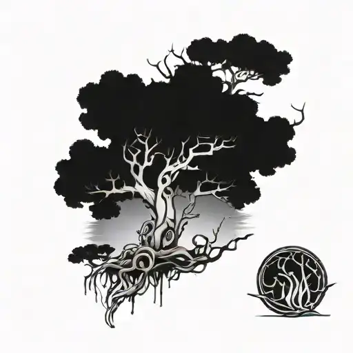 xxxtentacion tree with snake  tattoo design idea