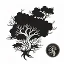 xxxtentacion tree with snake  tattoo design idea