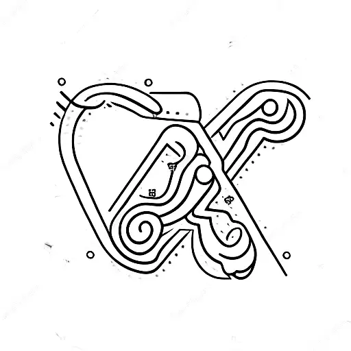 letter J with light bulb tattoo design idea