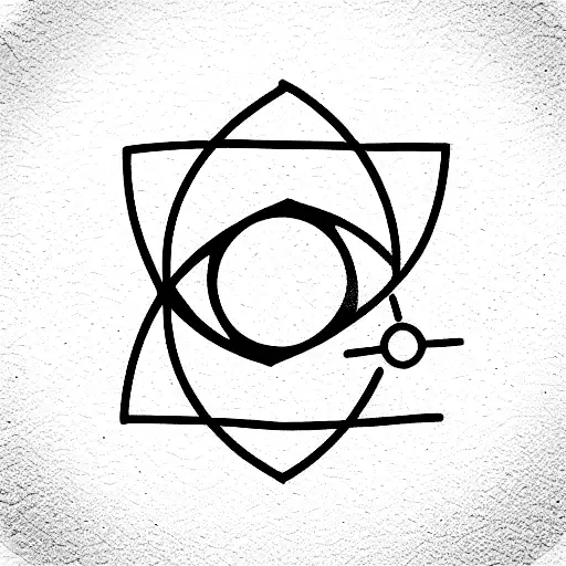 technology atom tattoo design idea