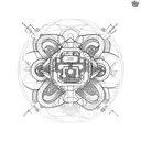 motherboard atom tattoo design idea