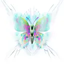 evolution of butterfly into AI bird tattoo design idea