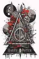 "until the very end" + Harry potter deathly hallows tattoo design idea