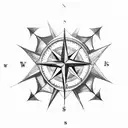 compass, square, skull and crossbones tattoo design idea
