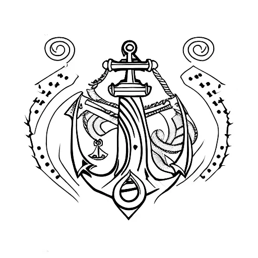 navy anchor, skunk, Hebrews 6:19 tattoo design idea