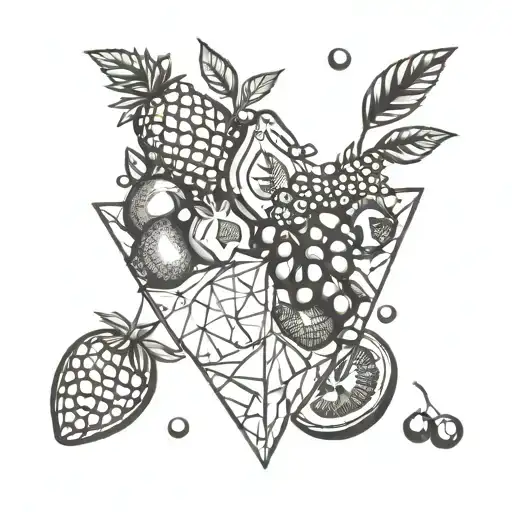 fruit salad tattoo design idea