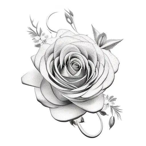 flower bomb  tattoo design idea