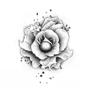 bomb with flowers exploding from it tattoo design idea