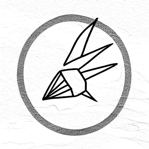 paper cranes tattoo design idea