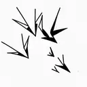 paper cranes tattoo design idea