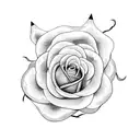 snake rose tattoo design idea