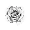 snake rose tattoo design idea