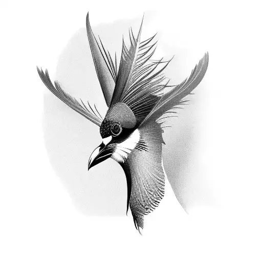 Victoria Crowned Pigeon  tattoo design idea