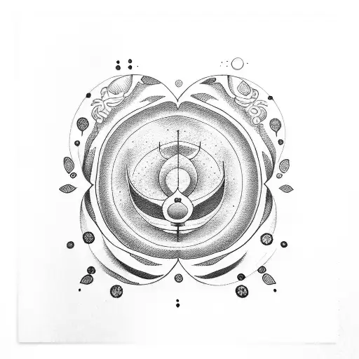 libra and aquarius sings tattoo design idea