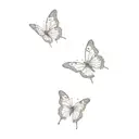 a group of pink butterflies tattoo design idea