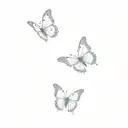 a group of pink butterflies tattoo design idea
