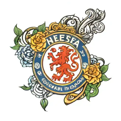 Chelsea fc logo inspired tattoo design idea