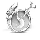 hobbit door tattoo design idea