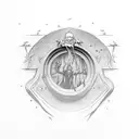 hobbit door tattoo design idea