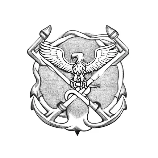 Marine corps Eagle globe and anchor  tattoo design idea