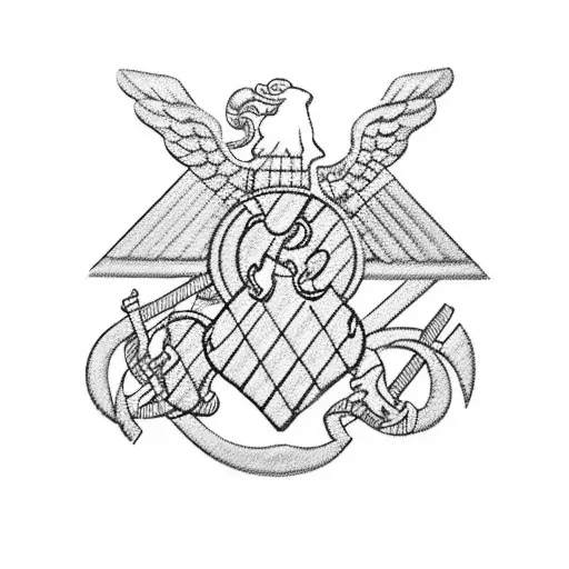 Marine corps emblem  tattoo design idea