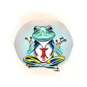 frog meditating tattoo design idea