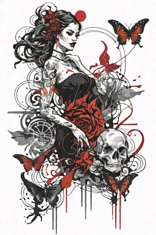 Hecate the triple goddness  tattoo design idea