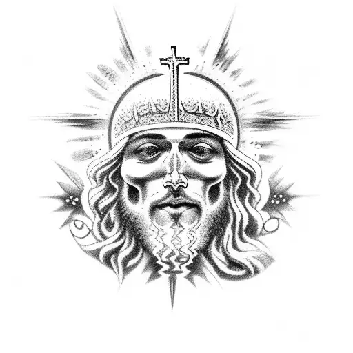 espiritu santo jesus tattoo design idea
