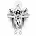 espiritu santo jesus tattoo design idea