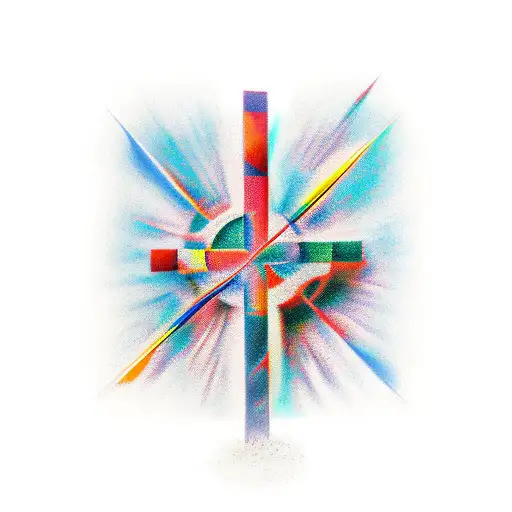 cross with job 19:25 tattoo design idea