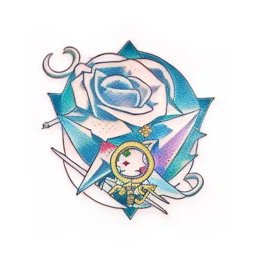 Link and saga de geminis and melioda tattoo design idea