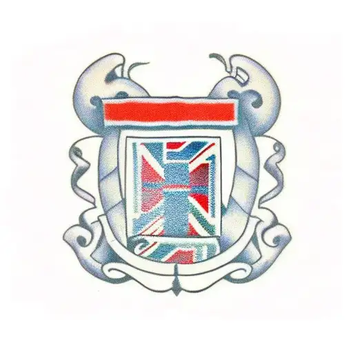 England and Republic of Ireland flags tattoo design idea