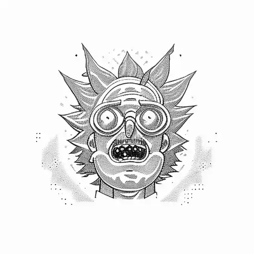 Rick and morty  tattoo design idea