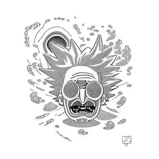 Rick and morty  tattoo design idea