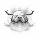 walrus  tattoo design idea