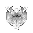 walrus  tattoo design idea