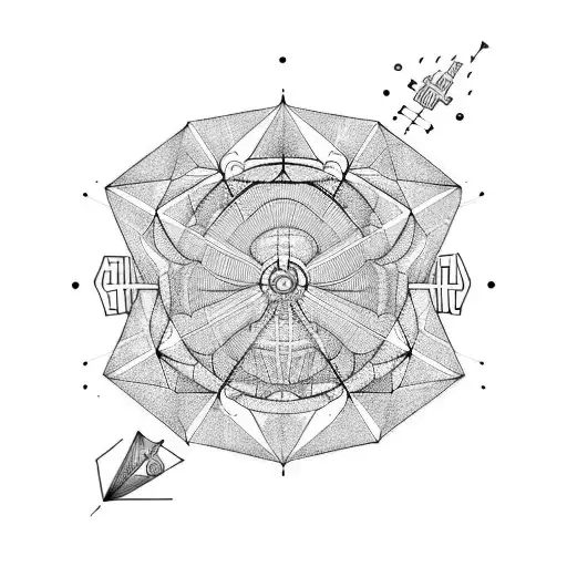 Geometry Wars ship  tattoo design idea