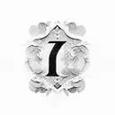 7,11,9 in Roman numerals overlap each other tattoo design idea