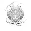 7,11,9 in Roman numerals overlap each other tattoo design idea