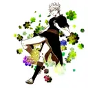 Black clover anime tattoo design idea